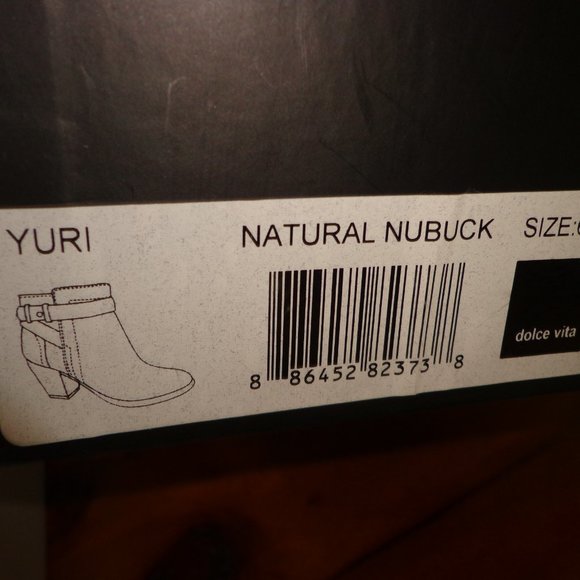 FIRM Dolce Vita Yuri Bootie in Box 6M Perforated Nubuck Zip Closure Natural - Picture 3 of 14
